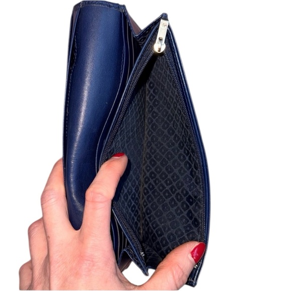 Longchamp Navy Leather Long Flap Wallet - Picture 11 of 14